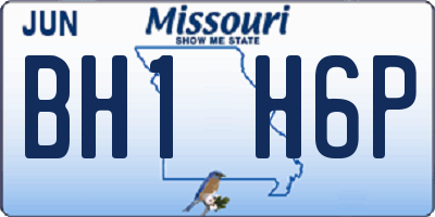 MO license plate BH1H6P