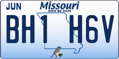 MO license plate BH1H6V