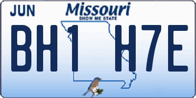 MO license plate BH1H7E