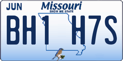 MO license plate BH1H7S
