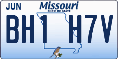 MO license plate BH1H7V