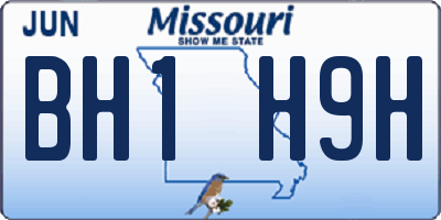 MO license plate BH1H9H