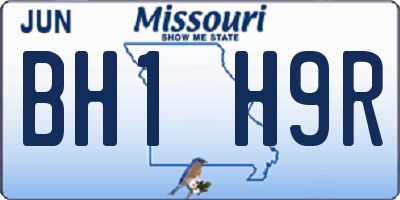 MO license plate BH1H9R