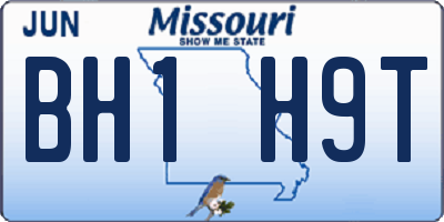 MO license plate BH1H9T