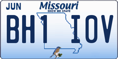 MO license plate BH1I0V