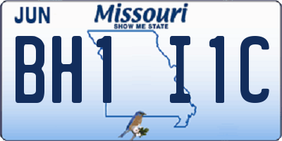 MO license plate BH1I1C