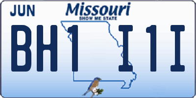 MO license plate BH1I1I