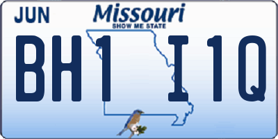 MO license plate BH1I1Q