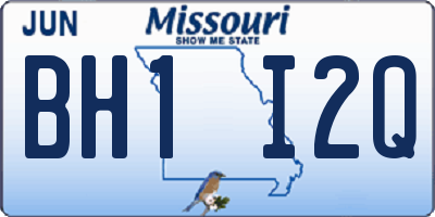 MO license plate BH1I2Q