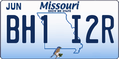 MO license plate BH1I2R