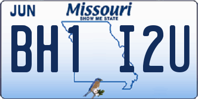 MO license plate BH1I2U