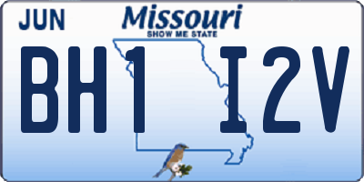 MO license plate BH1I2V