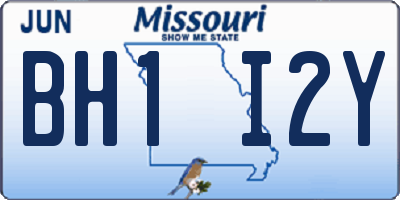 MO license plate BH1I2Y
