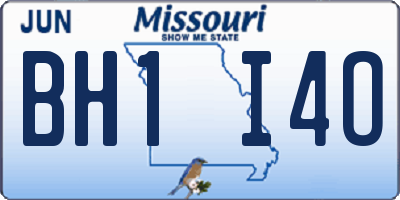 MO license plate BH1I4O