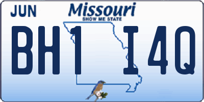 MO license plate BH1I4Q