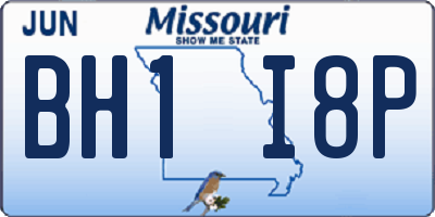 MO license plate BH1I8P