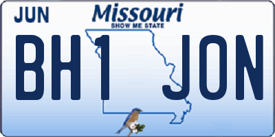 MO license plate BH1J0N