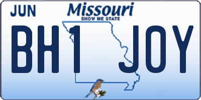 MO license plate BH1J0Y