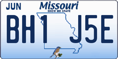 MO license plate BH1J5E