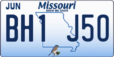 MO license plate BH1J5O