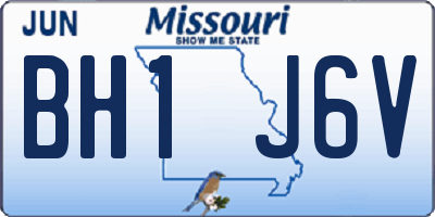 MO license plate BH1J6V