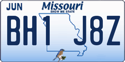 MO license plate BH1J8Z