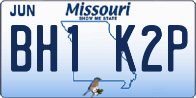 MO license plate BH1K2P
