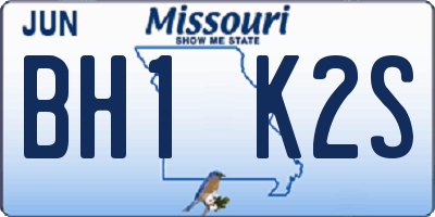 MO license plate BH1K2S