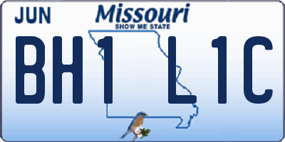MO license plate BH1L1C