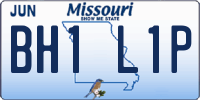 MO license plate BH1L1P