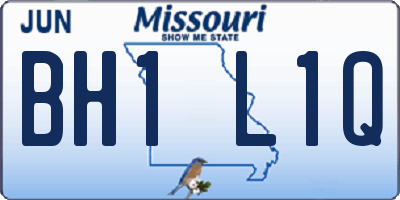 MO license plate BH1L1Q