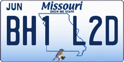 MO license plate BH1L2D