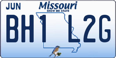 MO license plate BH1L2G