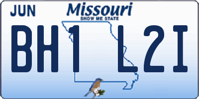 MO license plate BH1L2I