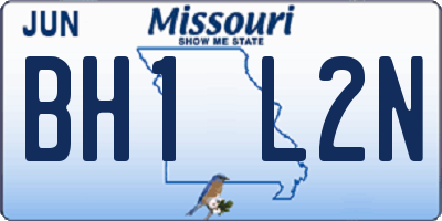 MO license plate BH1L2N