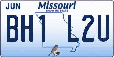 MO license plate BH1L2U