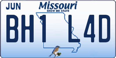 MO license plate BH1L4D