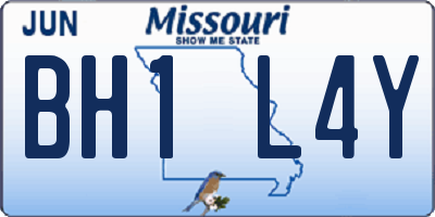 MO license plate BH1L4Y