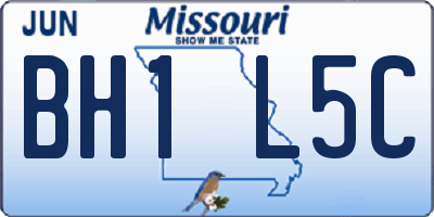 MO license plate BH1L5C