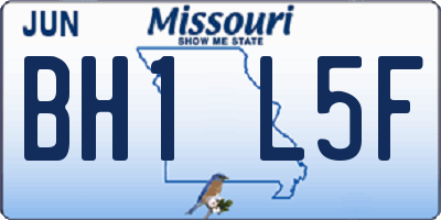 MO license plate BH1L5F