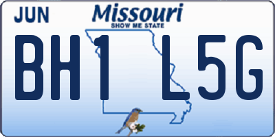 MO license plate BH1L5G