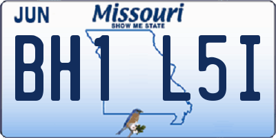 MO license plate BH1L5I