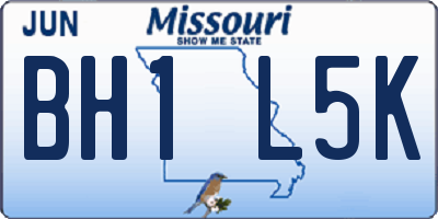MO license plate BH1L5K