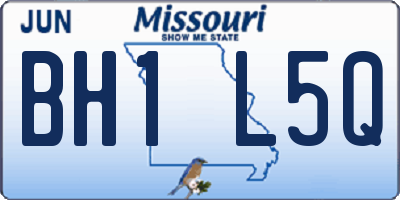 MO license plate BH1L5Q