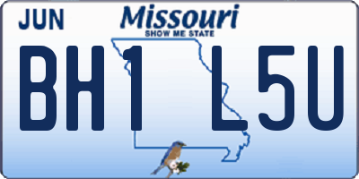 MO license plate BH1L5U