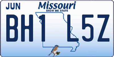 MO license plate BH1L5Z