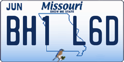 MO license plate BH1L6D