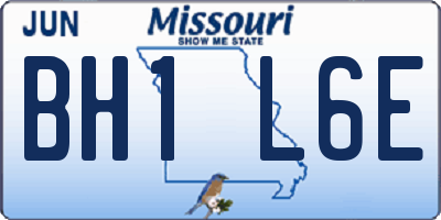 MO license plate BH1L6E