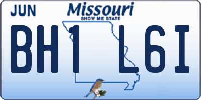 MO license plate BH1L6I