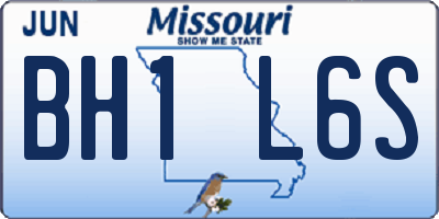 MO license plate BH1L6S
